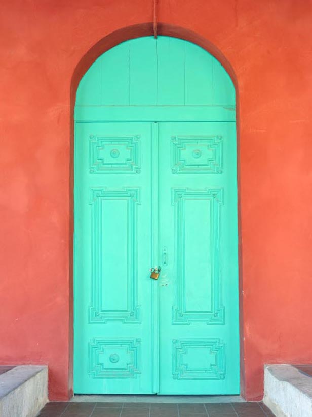 Architecture, Built Structure, Design, Door, Doorway, Entrance, Front Door, Green, Home Interior, Multi Colored, Real Estate, Rural Scene, Variation, Wall